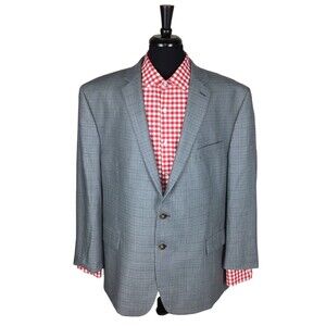 Ralph Ralph Lauren Mens Wool/Silk Houndstooth Sport Coat Blazer Jacket 50R